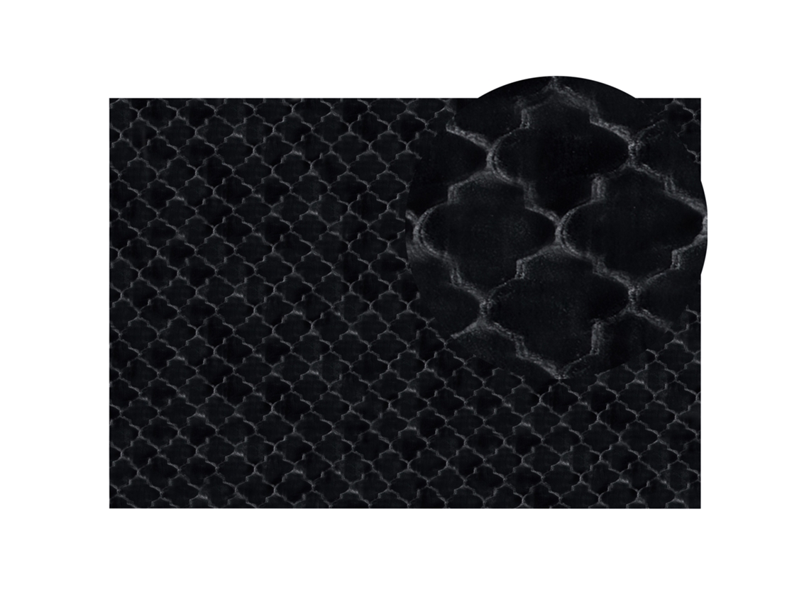 Alfombra BELIANI Gharo de Poliéster Negro 160x230