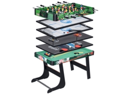 Mesa Juegos 6 En 1 Futbolín Billar Air Hockey Ping Pong