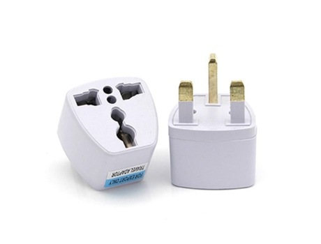 Adaptador de cargador de viaje universal SLOWMOOSE Ac Uk/Us/Au [Enchufe de Reino Unido/Blanco]