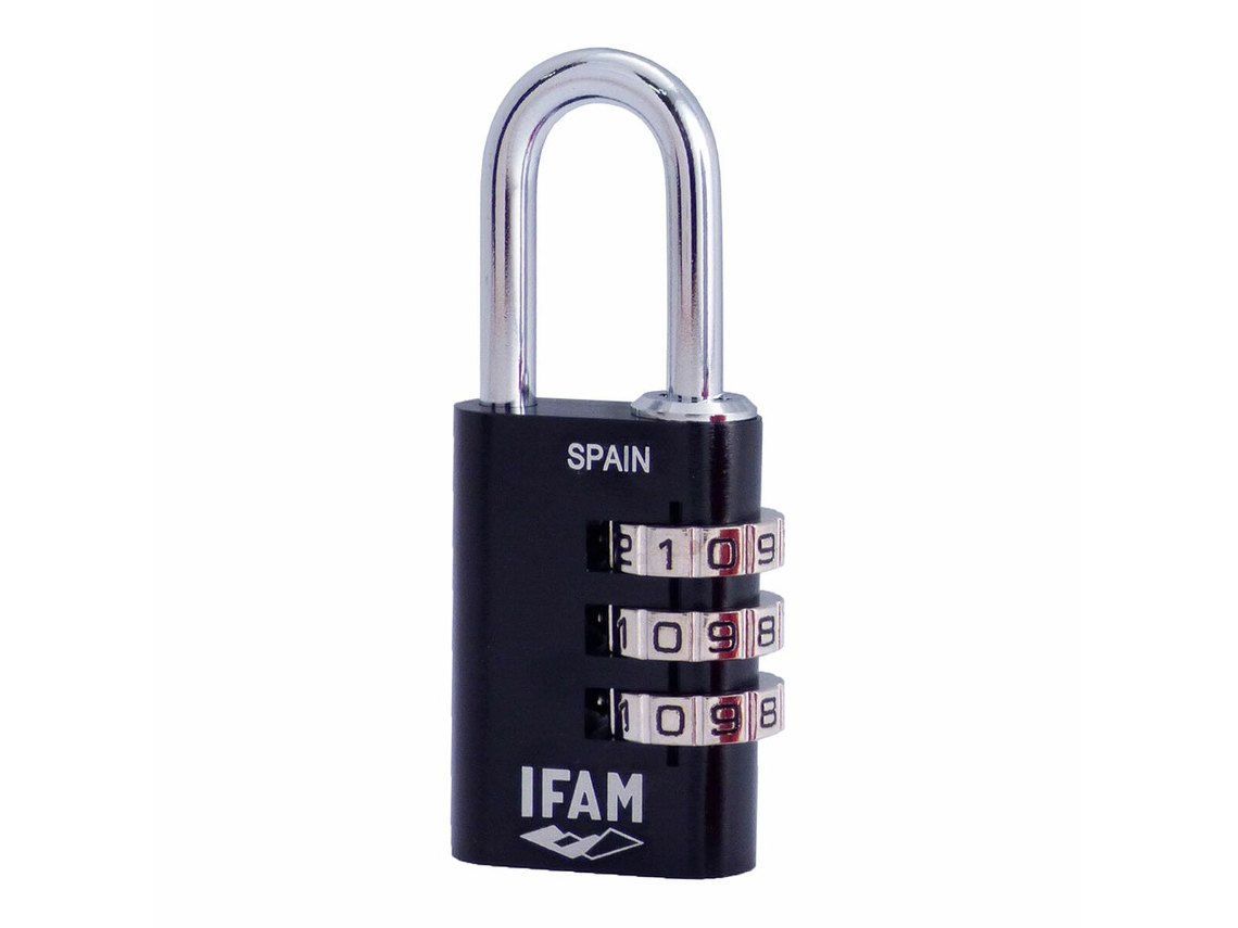 Candado con Codigo IFAM Combi30 Negro Alumínio Acero Cromado 3 Cm