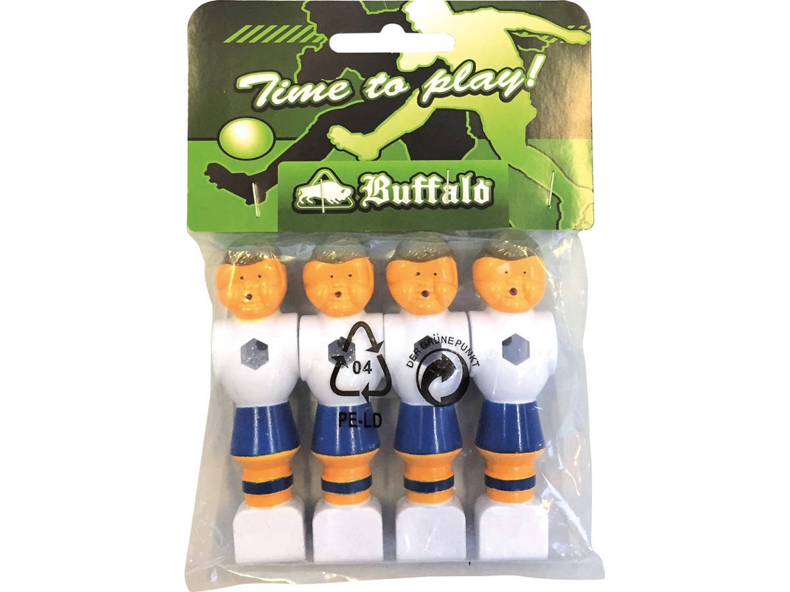 BUFFALO Futbolines 16 Mm Azul/Blanco 4 Piezas