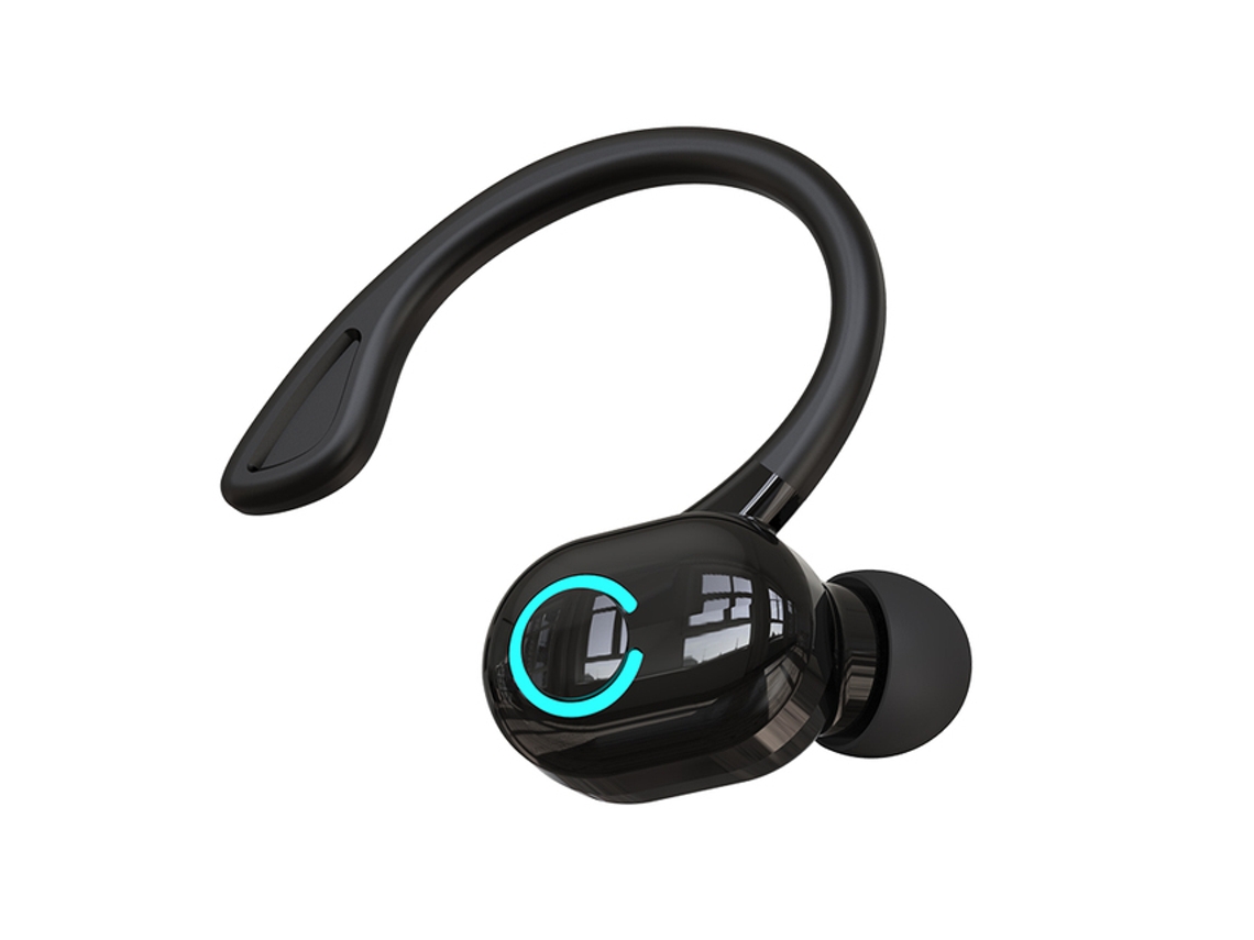 Auriculares deportivos inalámbricos TWS Bluetooth 5.2 con micrófono y cancelación activa de ruido. Mdug (negro)