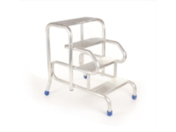Escalera de Plataforma de 4 Peldaños 95,5x69x98cm Aluminio B.active
