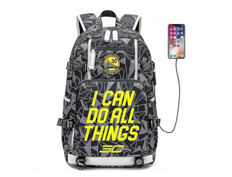 Mochila de baloncesto con estampado de curry (gris)
