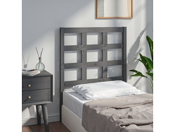 Cabecero De Cama Madera Maciza De Pino Gris 80,5x4x100 Cm