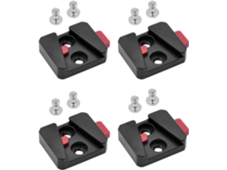 4 Placas Adaptadoras De Batería Universales De Montaje En V De 1/4 Con Accesorios De Espacio Libre Base Portátil Para