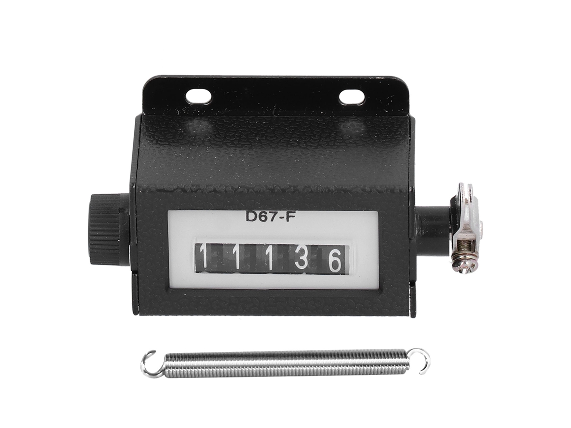 Contador mecánico de metal de 5 dígitos con extractor reiniciable manual 0 99999 D67 f