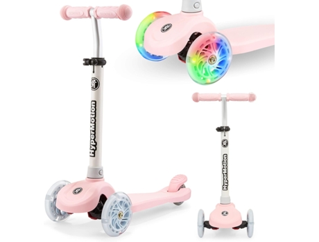 Patinete infantil 3 ruedas 3-8 años ruedas LED HYPERMOTION