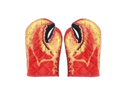 Luvas de forno 2026-Claw Lobster, acolchoadas em algodão, resistentes ao calor até 200 °C e antiderrapantes.