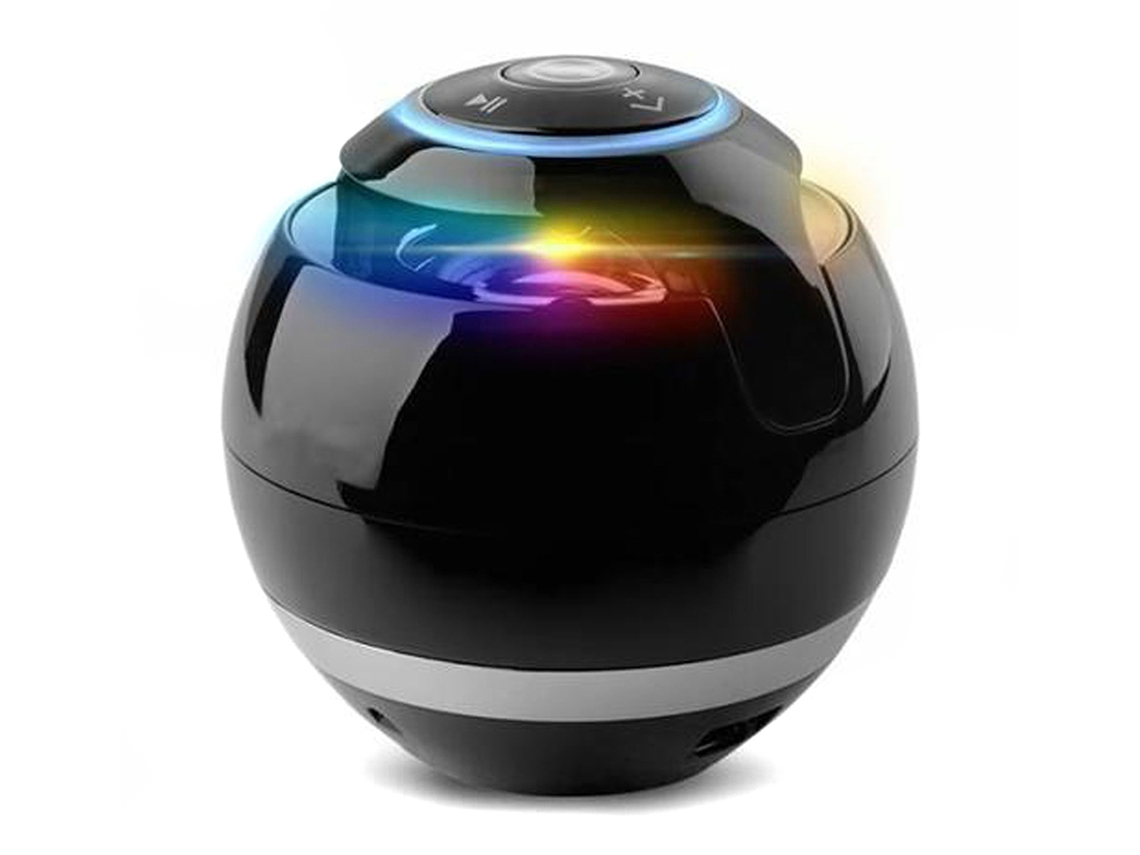 Altavoz Inalámbrico Bluetooth Pequeño Sonido Portátil Mini Luces de Color Enchufe Externo para Subwoofer de Automóvil