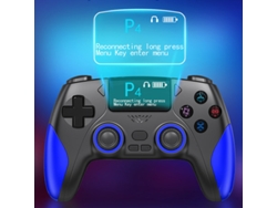 Mando inalámbrico para juegos Black+blue-p4 con pantalla OLED de 1,47 pulgadas, Bluetooth, joysticks y gatillos con efecto Hall y vibración turbo.