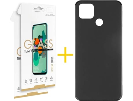 Kit Funda + 2 Protectores de Pantalla Xiaomi Redmi 9C SKYHE Liso (Negro)