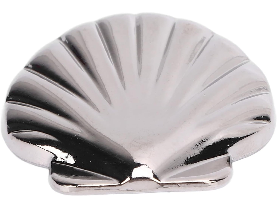 Nurnesy Paquete De 10 Remaches Plateados En Forma De Concha Con Tornillos Ph De 4,5 Mm Para Cinturones, Bolsos Y Carteras.