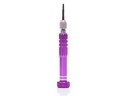 Conjunto de 5 Chaves de Fenda Alumínio para Reparos de Celulares e Pequenos Eletrodomésticos Roxo