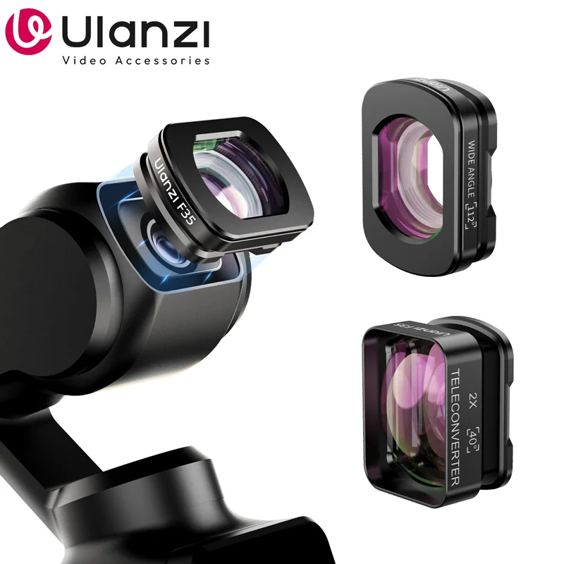 Lente telefoto/gran angular 1.5x F35 para DJI Osmo Pocket 3, gran angular de 112°, montaje magnético, accesorio para cámara de acción.