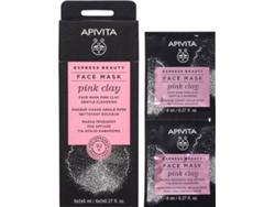 Mascarilla Facial APIVITA Loción Limpiadora Suave Express Beauty Con Arcilla Rosa (2 x 8 ml)