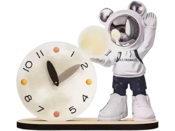 Reloj De Pared Colgante Con Diseño De Astronauta Espacial De Estilo Moderno Y Sencillo, Sin Perforaciones, Para Sala De Estar (blanco)