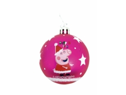 Bola de Navidad Peppa Pig Cosy corner Fucsia 6 Unidades Plástico (Ø 8 cm)