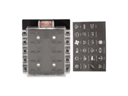 Caja De Fusibles De Hoja Atc Ato Para Barco Vehículo Auto Rv 12-36vdc 10 Vías Impermeable