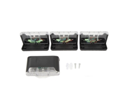 2026-4 Piezas Luces Para Escaleras Exteriores Solares 600mah Con Caja Negra Luz Caliente Para Jardín Terraza Y Escaleras