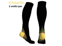 Calcetines de compresión, compresión progresiva de 20-30 mmHg, aptos para correr. Mdug (amarillo, un par, talla L/XL)
