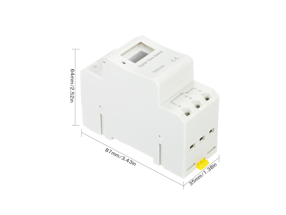 Temporizador Digital Programable Thc15a 16a 7 Días 16 Encendido/apagado Lcd Interruptor Horario Para Riel Din