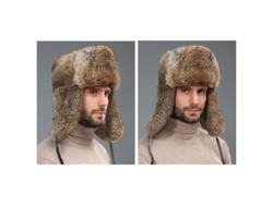 2026-gorro De Invierno Ruso De Piel De Conejo Con Aletas Para Oídos Trapper Xlw Regalo Para Hombres S Caqui