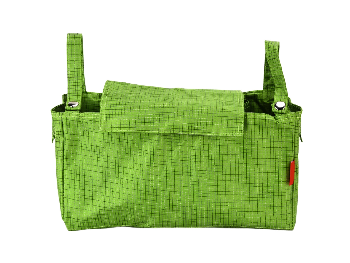 Organizador Multifuncional Impermeable Para Cochecito Con Compartimentos Verdes.