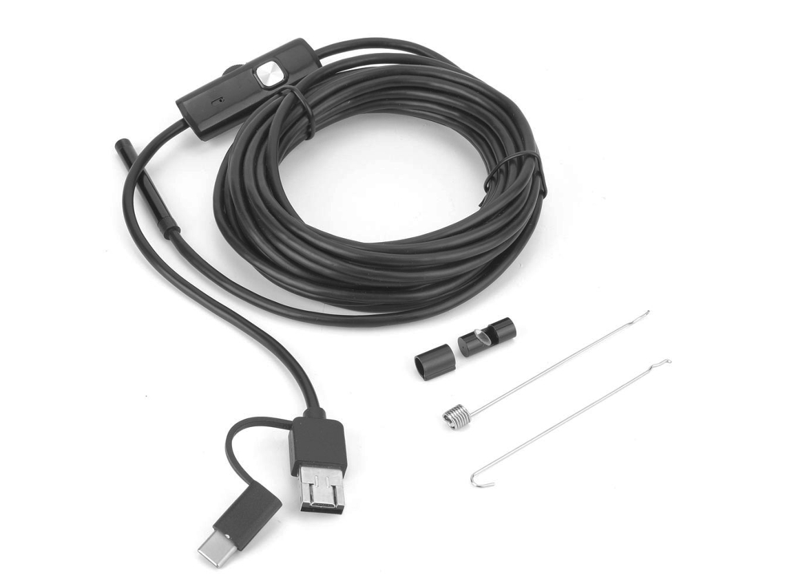 Endoscopio Usb 3 En 1 Lente 5.5mm 6led Cable 5m Impermeable Ip67