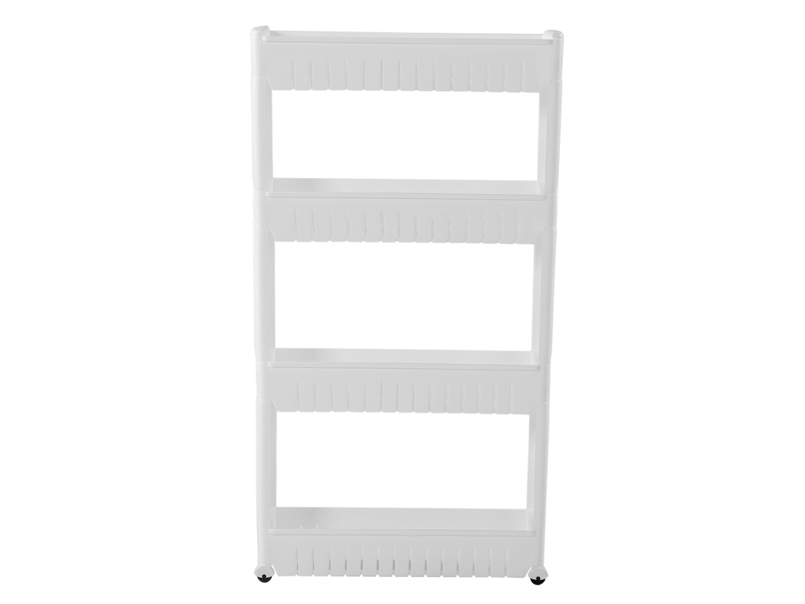 VVJIJILLY Torre De Arrumação Deslizante Com Rodas, 4 Níveis, Cozinha/wc