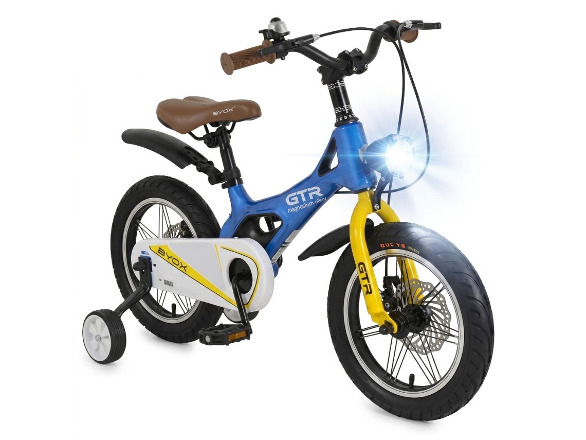 Bicicleta Infantil Byox Gtr 14" Con Cuadro De Magnesio Y Frenos De Disco - Blue