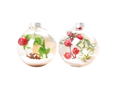 Bola de adornos colgantes de árbol de Navidad de plástico, para decoración de fiesta de vacaciones de Año Nuevo, estilo 4