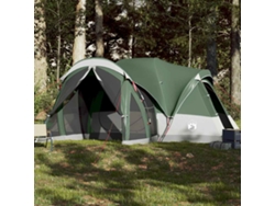 Tienda tipi familiar para 8 personas, impermeable, verde.