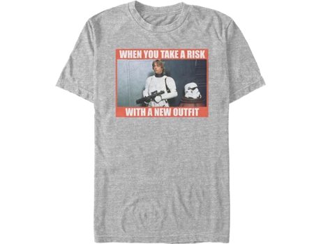 Camiseta Unisexo DEEPSTONE When You Take A Risk With A New Outfit Star Wars brezo atlético (L)