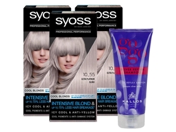 3 X Rubio Ultra Platino 10-55 SYOSS Color Permanente