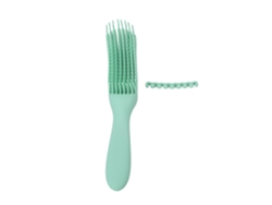 Pincel Desenredante Práctico Seguro Para Pelo Natural Con Mango Mate Compacto Y Portátil Color Verde Menta