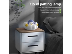 Lámpara de noche portátil recargable de silicona con forma de pingüino y oso.