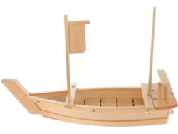 Elegante Bandeja Para Sushi Con Forma De Barco Para La Presentación De Sashimi, Fabricada En Material Sintético.