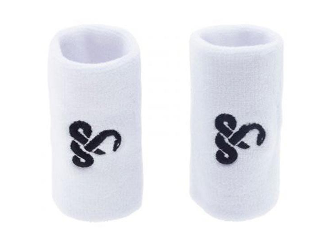 Puño para Hombre VIBORA Logo 2 Unidades Blanco para Tenis (Talla Única)