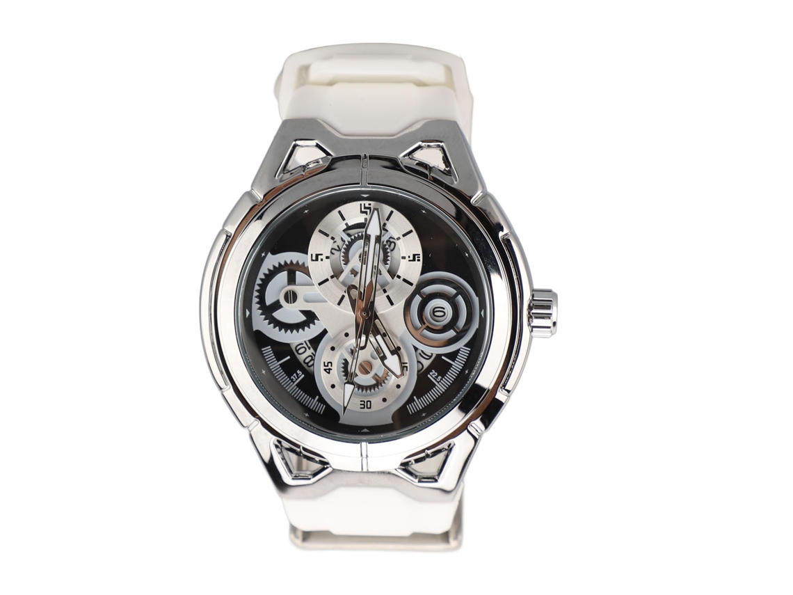 Reloj Analógico De Cuarzo Para Hombre Con Correa De Silicona Luminosa, Resistente Al Agua Hasta 30 Metros.