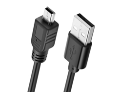 Cable USB a USB Mini B de 1,8 m, color negro, Akyga