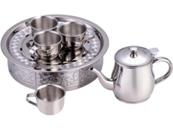 Tetera de acero inoxidable para niños, juego de tetera y taza, diseño con pico largo y filtro, Ut Gokoco