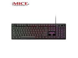 Teclado para juegos con cable USB y retroiluminación, 104 teclas de goma Ly Ebike