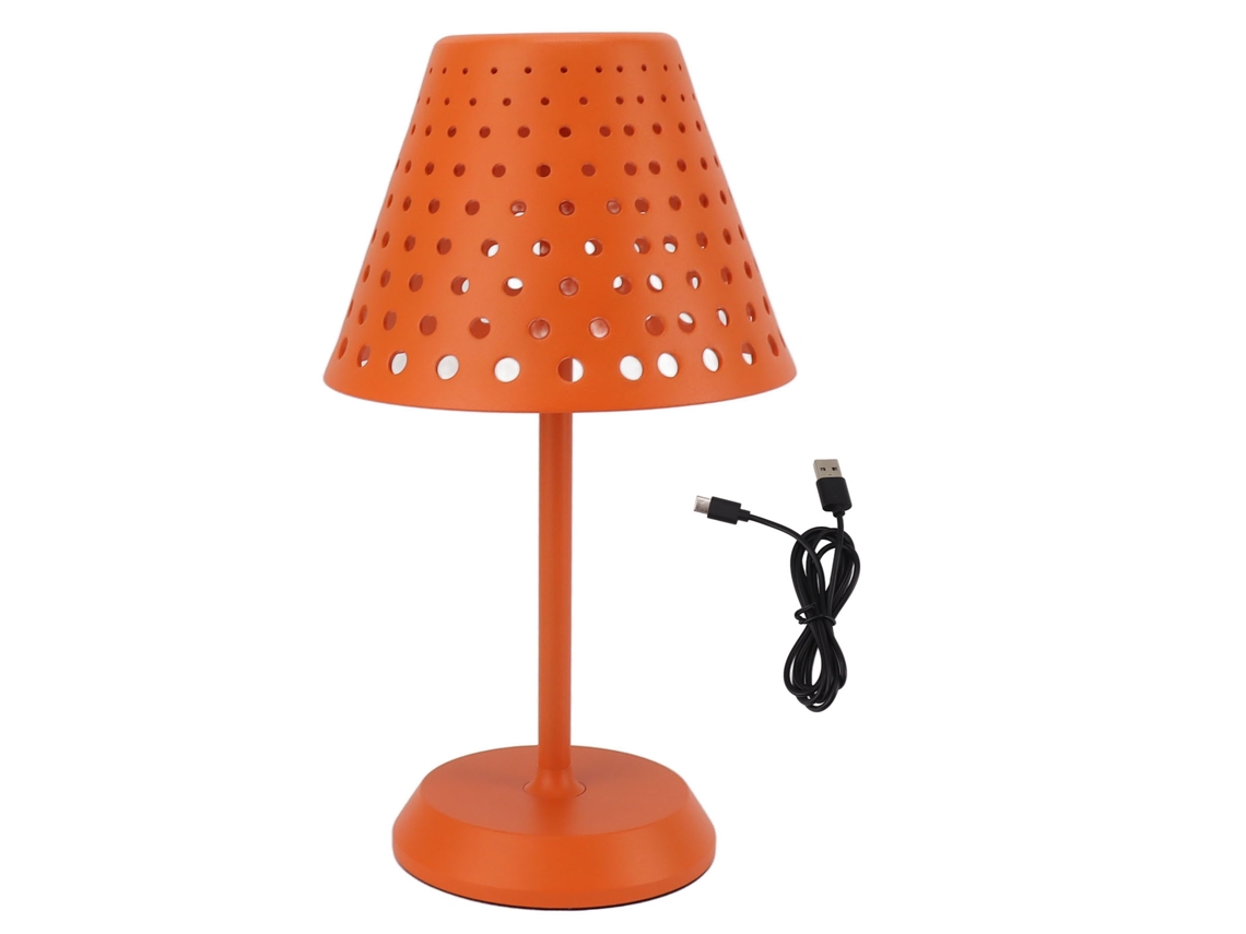 Rebe-lámpara De Mesa Inalámbrica Recargable Led Con Toque Regulable Para Dormitorio, Sala De Estar, Oficina Naranja