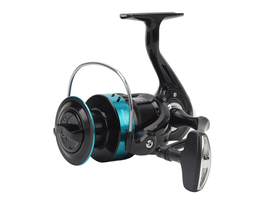 Carrete de pesca giratorio metálico impermeable AE7000