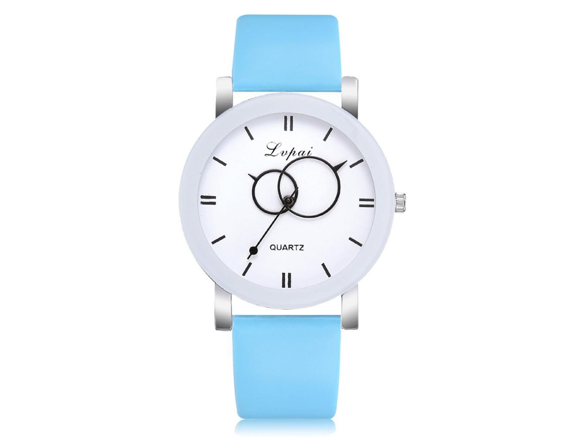 Reloj De Pulsera Analógico De Cuarzo Gaiety Con Decoración De Circonita, Correa De Pu Beige, Para Mujer.