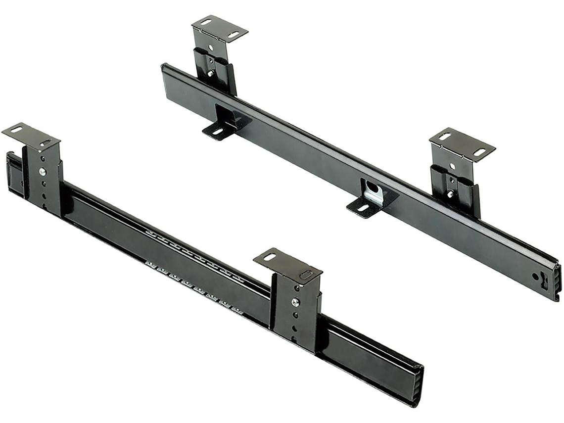 EMUCA Juego de Slides Portateclados con Bolas de Acero - Acero - Zincado en negro