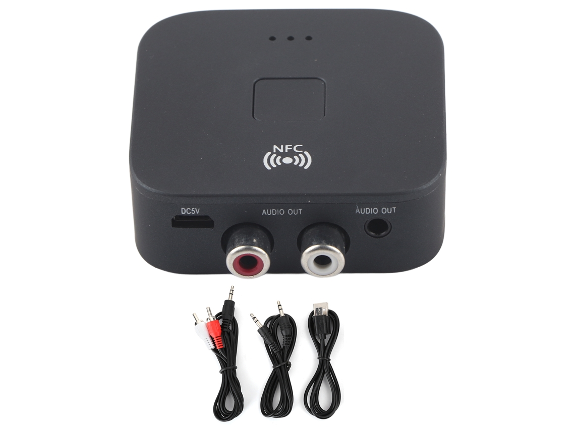 Receptor Bluetooth 5.0 Con Conector Rca Y Entrada Auxiliar De 3,5 Mm, Adaptador Inalámbrico Para Tv De Coche Hifi