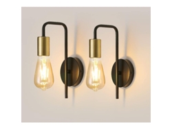 Juego De 2 Apliques De Pared Vintage, Luminaria De Pared De Estilo Industrial.