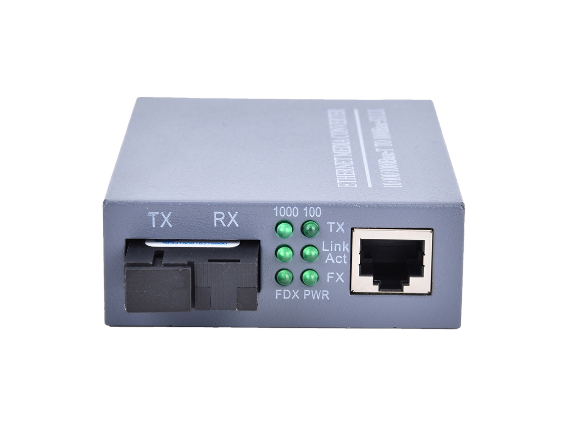 2026-as-2 Piezas Convertidor Ethernet de fibra óptica Gigabit Unicore RJ45 monomodo